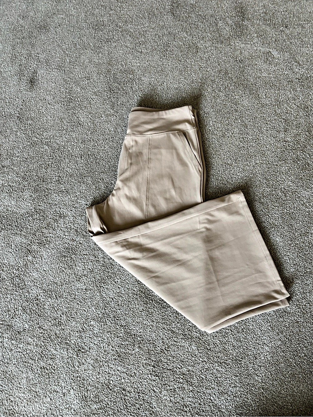 G4Free Wide Leg Casual Capri Pants Beige Large